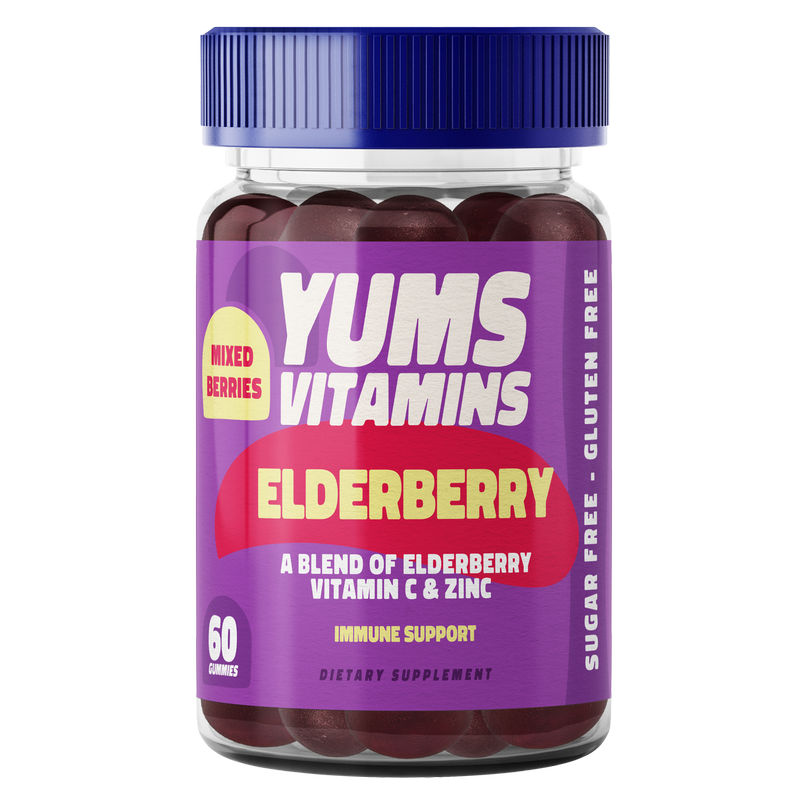 Yums Vitamins Sugar Free Elderberry Gummies 60ct