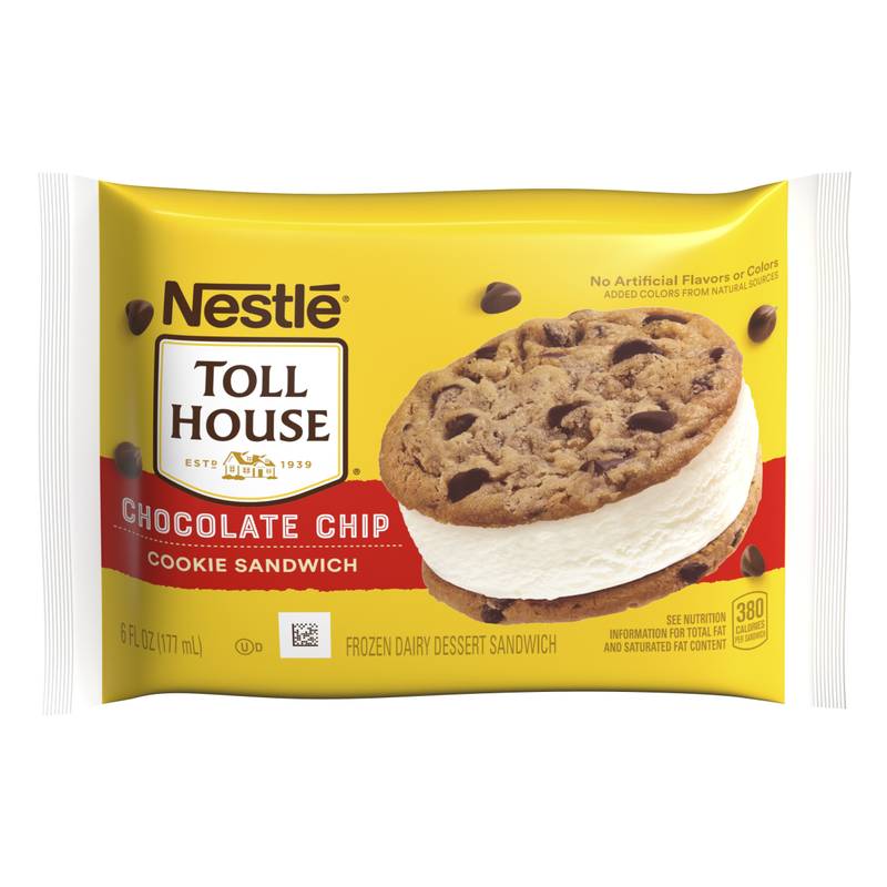 Nestle Toll House Chocolate Chip Ice Cream Sandwich 1ct