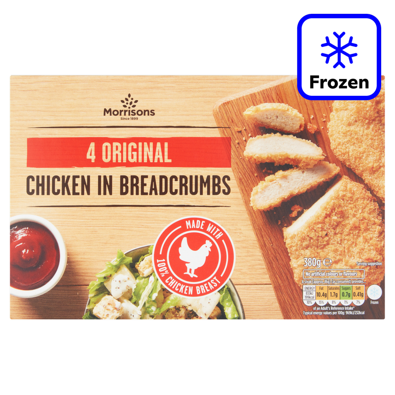 Morrisons 4 Breaded Chicken Steaks, 380g