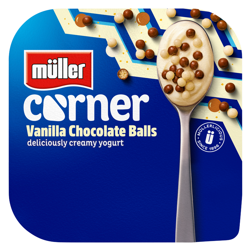 Muller Corner Vanilla Chocoball Yogurt, 124g