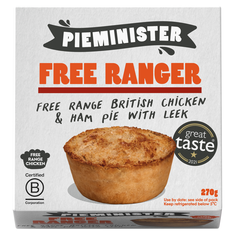 Pieminister Free Ranger Chicken, Leek, Ham & Thyme Pie, 270g
