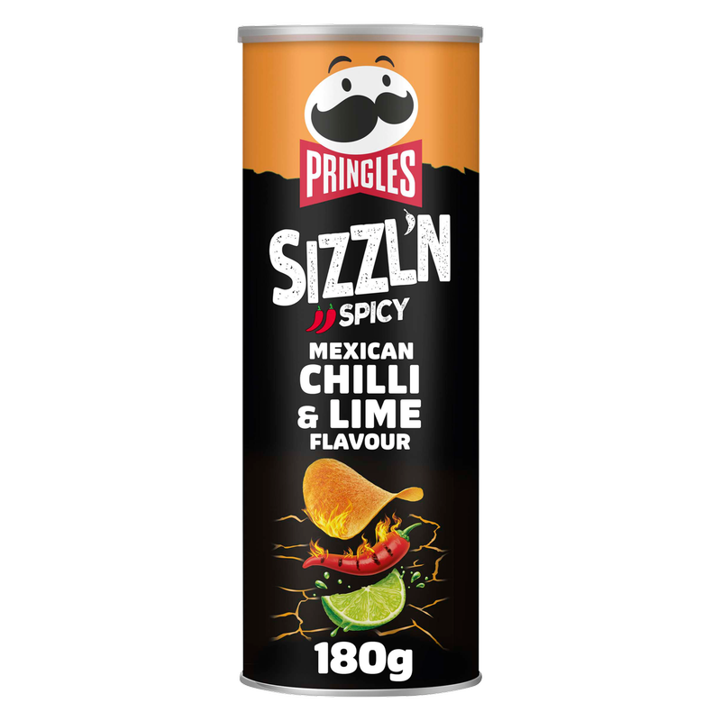 Pringles Sizzl'n Spicy Mexican Chilli & Lime Flavour, 180g
