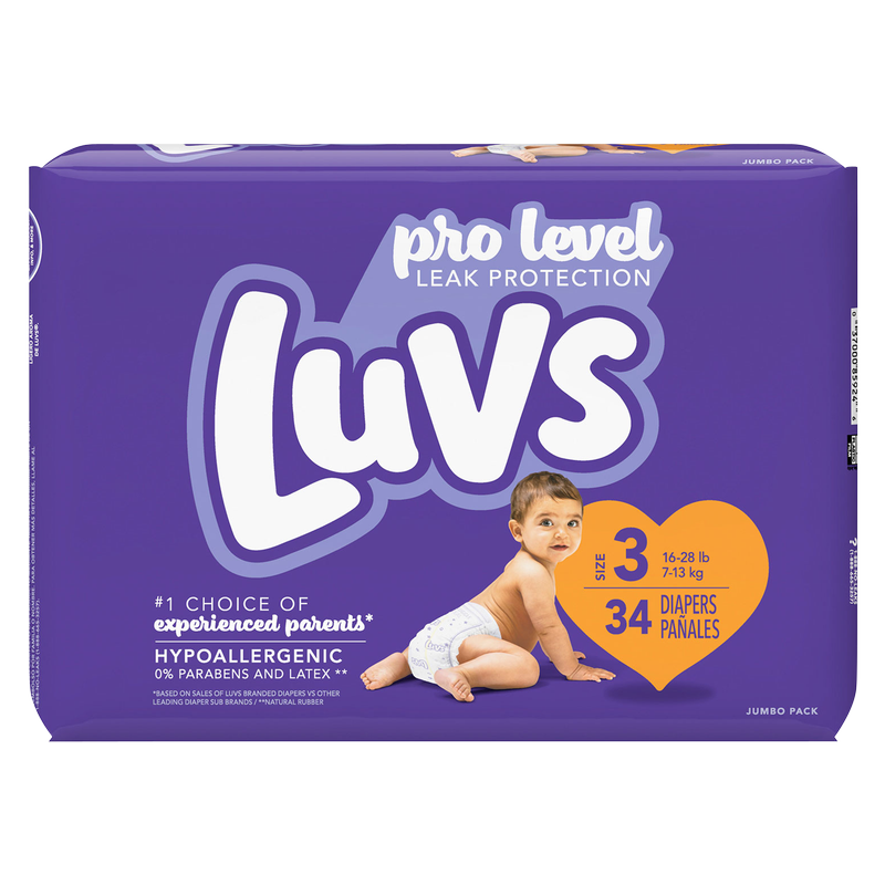 Luvs Size 3 Diapers 34ct