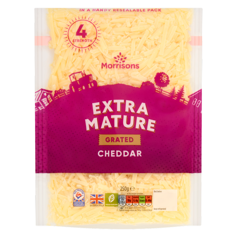 Morrisons Extra Mature Grated Cheese, 250g