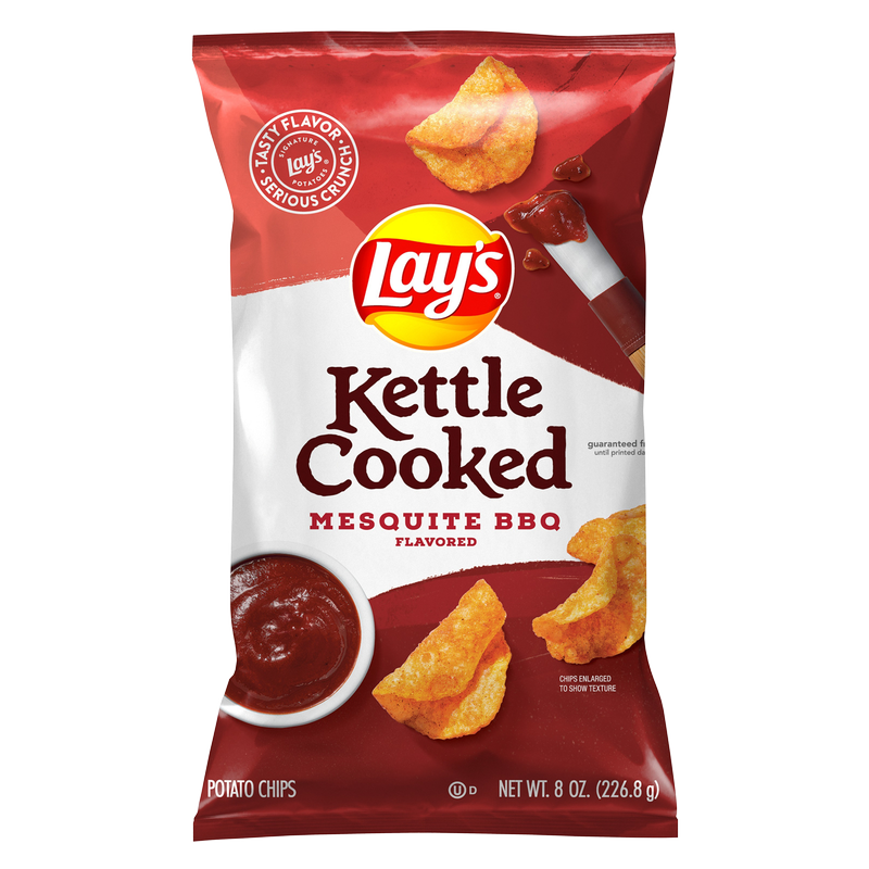 Lay's Kettle Cooked Mesquite BBQ Potato Chips 8oz