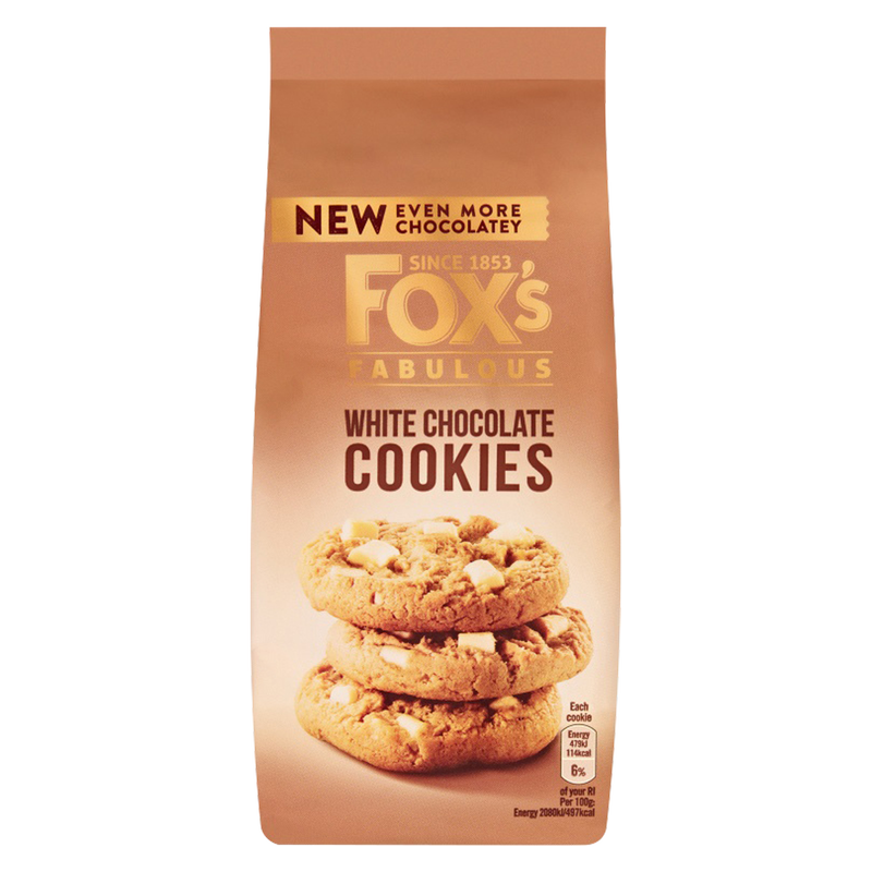 Fox's Fabulous White Chocolate Cookies, 180g