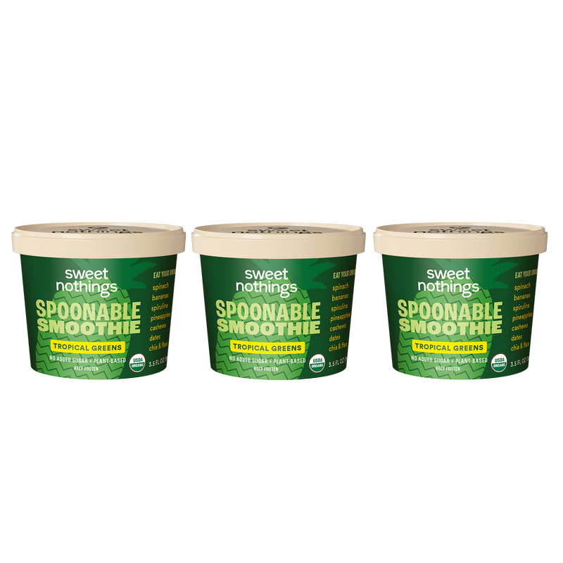 Sweet Nothings Smoothie Cup - Tropical Greens 3.5oz - 3ct Bundle