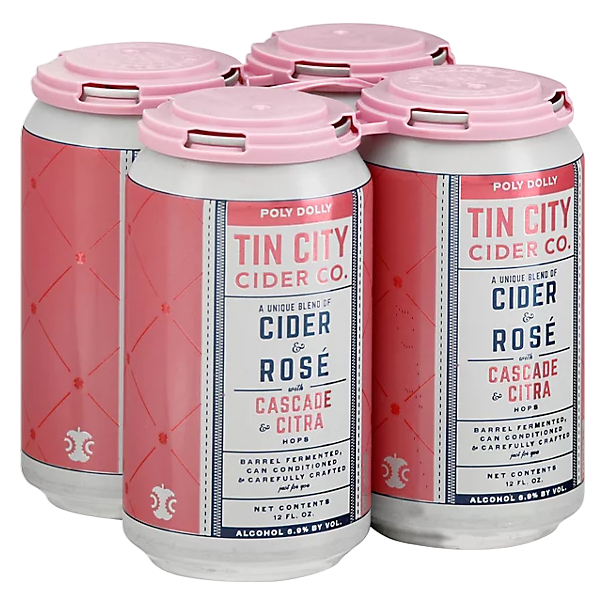 Tin City Poly Dolly Dry Hopped Rose Cider 4pk 12oz Can 6.9% ABV