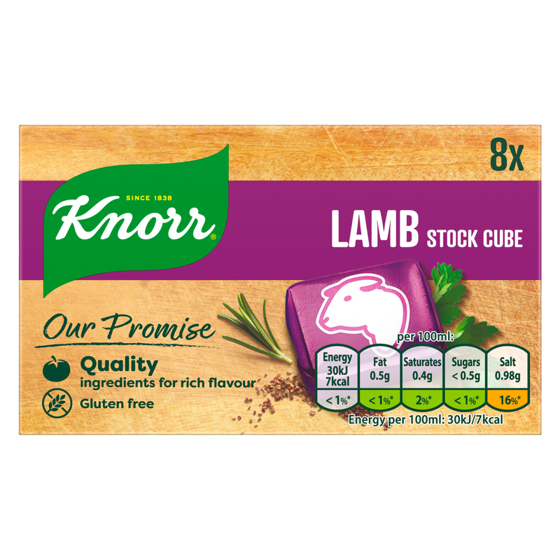 Knorr 8 Lamb Stock Cubes, 80g