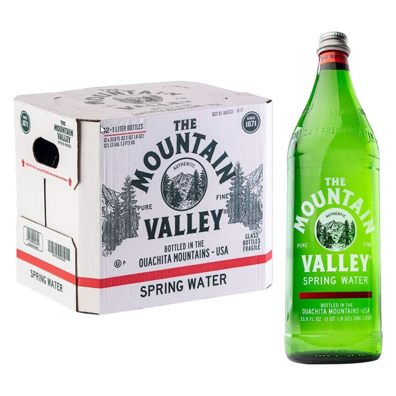 Mountain Valley Spring Water 12pk 1L Glass Bottle