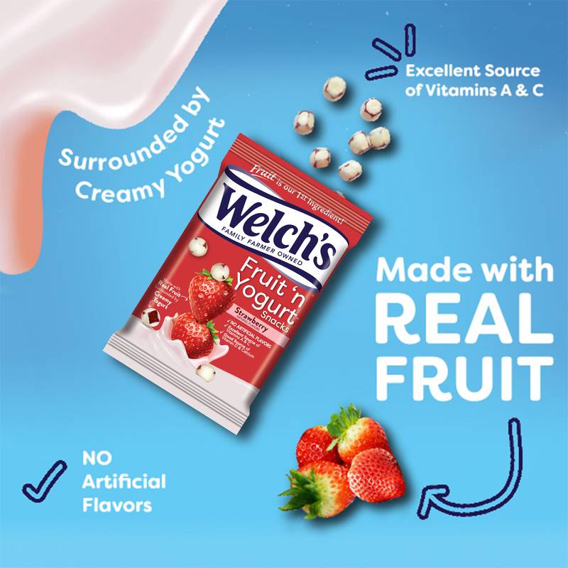Welch's Fruit Snacks Fruit 'n Yogurt Snacks Strawberry, 4oz