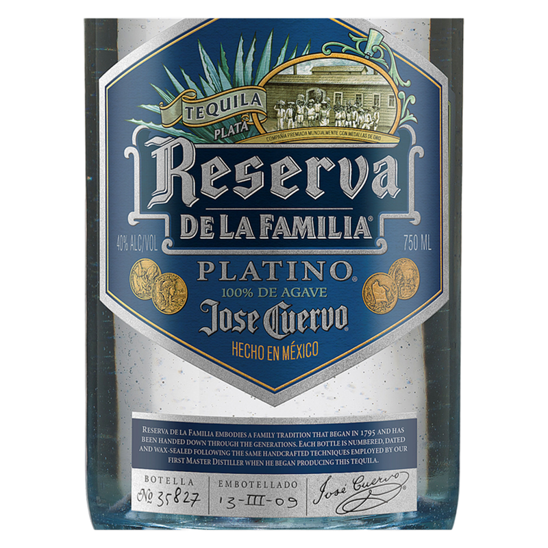 Reserva de la Familia by Jose Cuervo Platino Tequila 750ml (80 Proof)