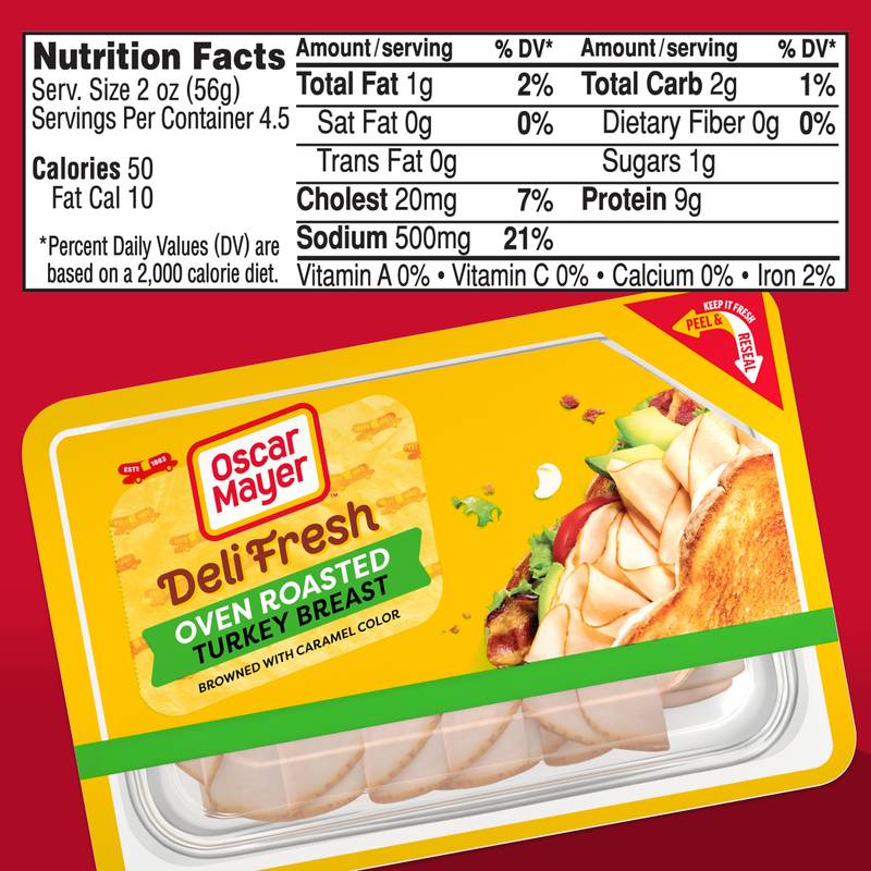 Oscar Mayer Deli Fresh Oven Roasted Turkey Breast Sliced Lunch Meat - 9oz
