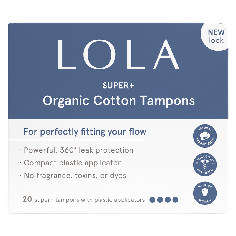 LOLA Super Plus Organic Cotton Tampons 20ct