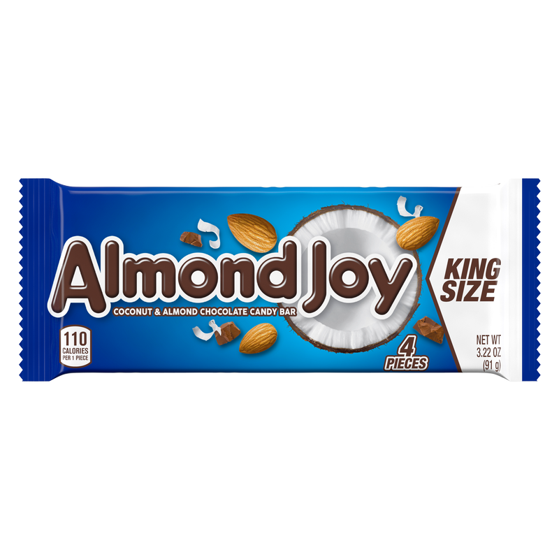 Almond Joy Coconut and Almond Candy Bar King Size 3.22oz