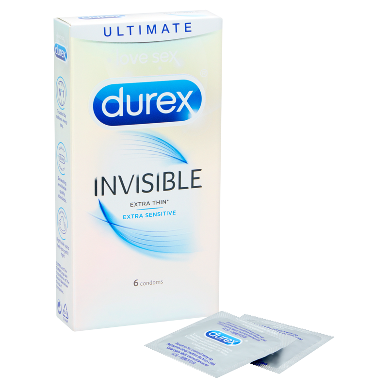 Durex Invisible Condoms, 6pcs