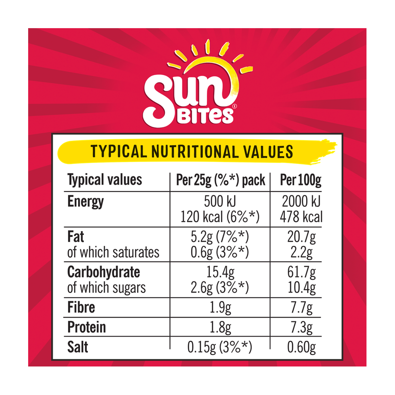 Sunbites Sweet Chilli Multigrain Snacks, 6 x 25g