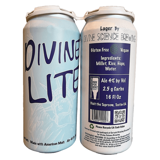 Divine Science Lite Lager 4pk 16oz Can 4% ABV