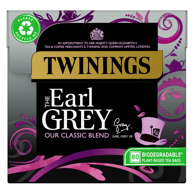Twinings The Earl Grey 80 Plant-Based Tea Bags, 200g