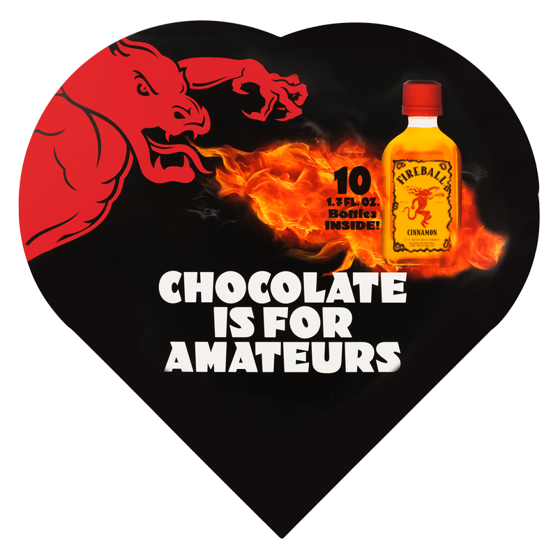 Fireball Cinnamon Anti-Valentine’s Day Pack 10pk 50ml  16.5% ABV