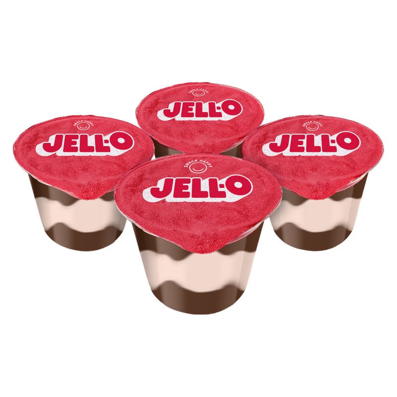 Jell-O Original Chocolate Vanilla Swirls Pudding Cups - 4ct