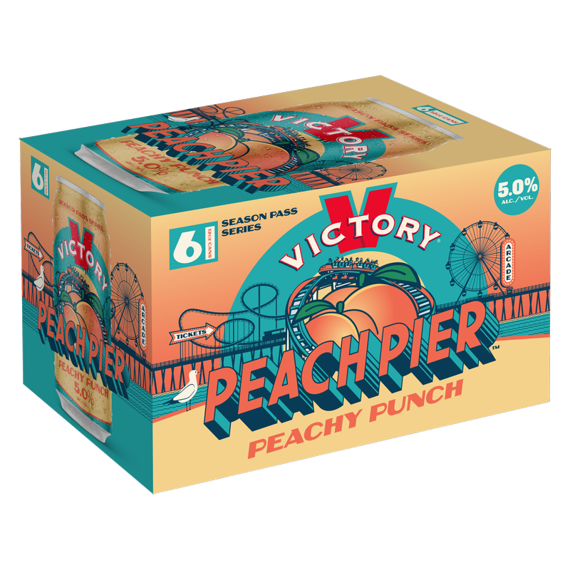 Victory Peach Pier 6pk 12oz Can