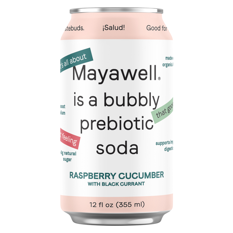 Mayawell Raspberry Cucumber Prebiotic Soda 12oz