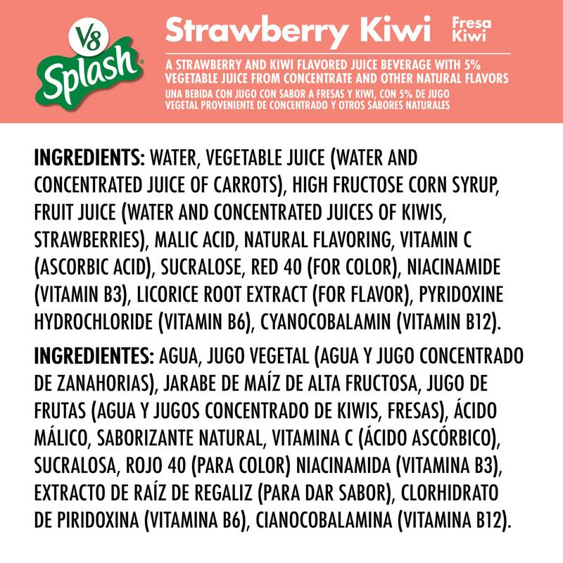 V8 Splash Strawberry Kiwi 16 oz