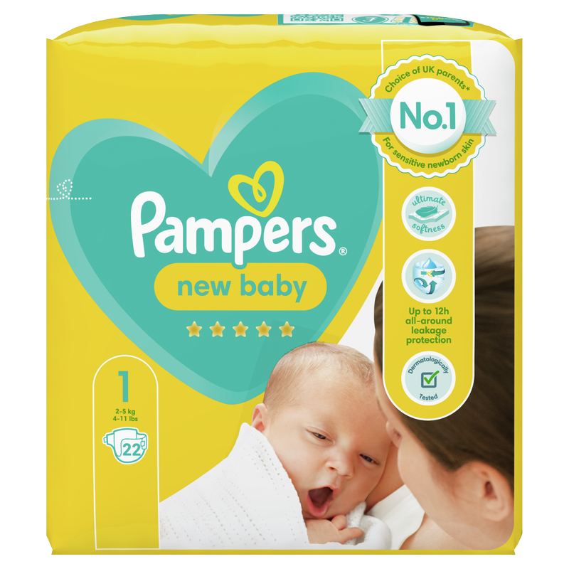Pampers New Baby Size 1, 22pcs