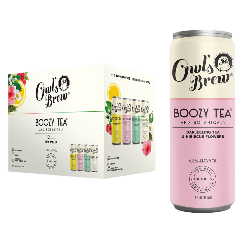 Owl's Brew Variety Boozy Tea 12pk 12oz Can 4.8% ABV