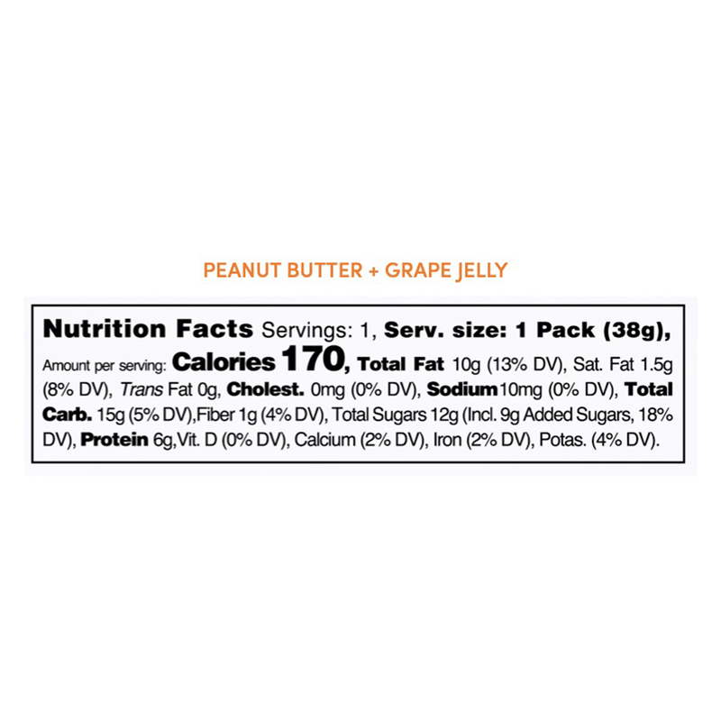 Split Nutrition Peanut Butter & Grape Spread 1.34oz