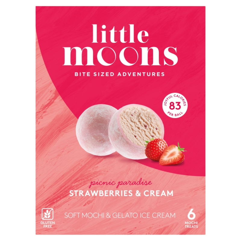 Little Moons Summer Strawberries & Cream Mochi, 192g