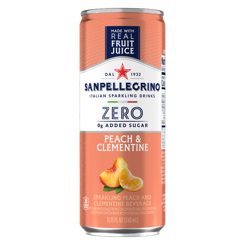 San Pellegrino Zero Sugar Peach & Clementine Italian Sparkling Drink
