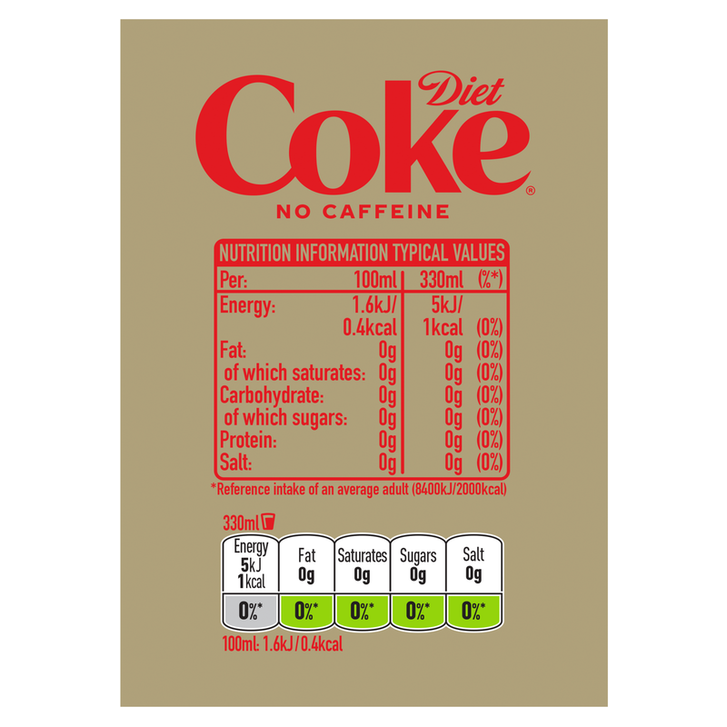 Coca-Cola Diet Caffein Free, 8 x 330ml