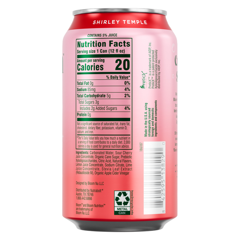 Bloom Pop Shirley Temple 12oz Can