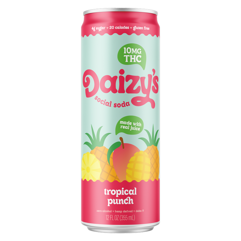 Daizy's 10mg THC Tropical Punch Soda 12oz