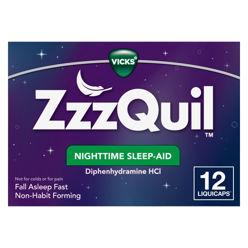 Vicks ZzzQuil Nighttime Sleep Aid LiquiCaps 12ct