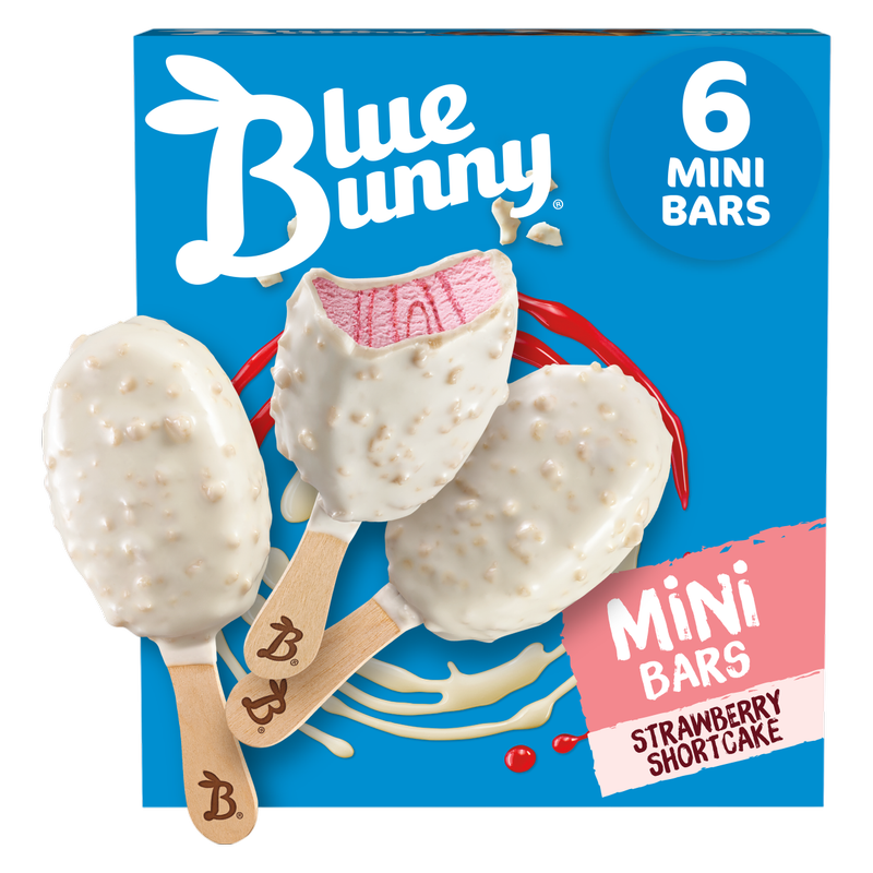 Blue Bunny Strawberry Shortcake Mini Bars 6ct