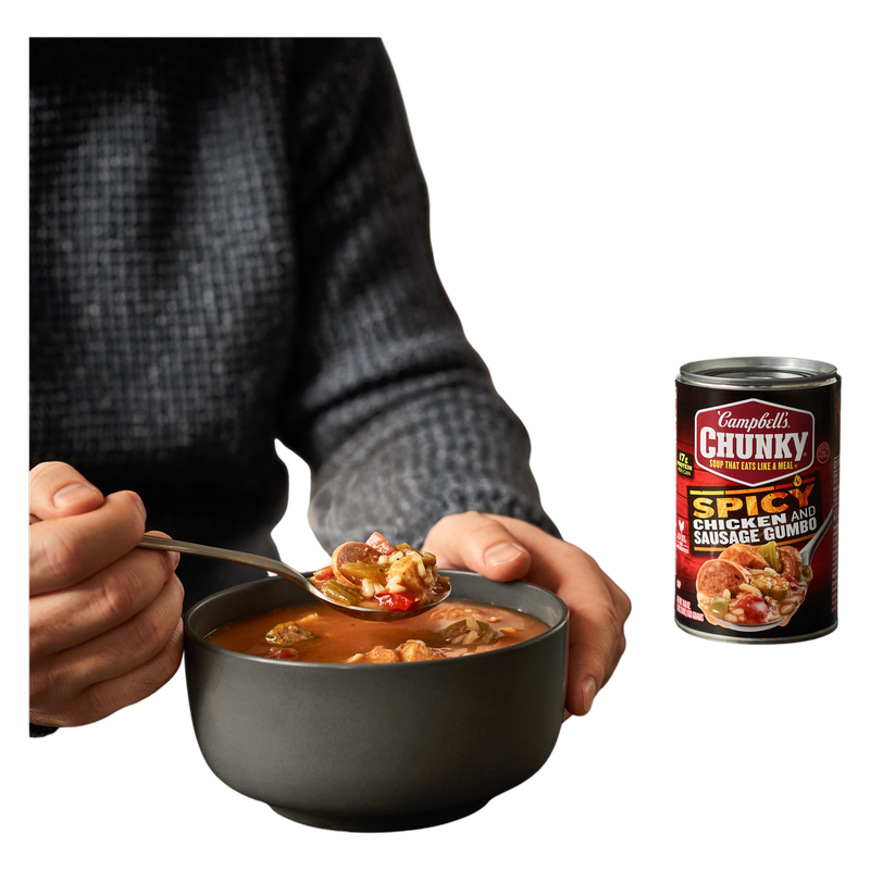 Gumbo picante de pollo y salchicha Campbell’s 18.8 oz