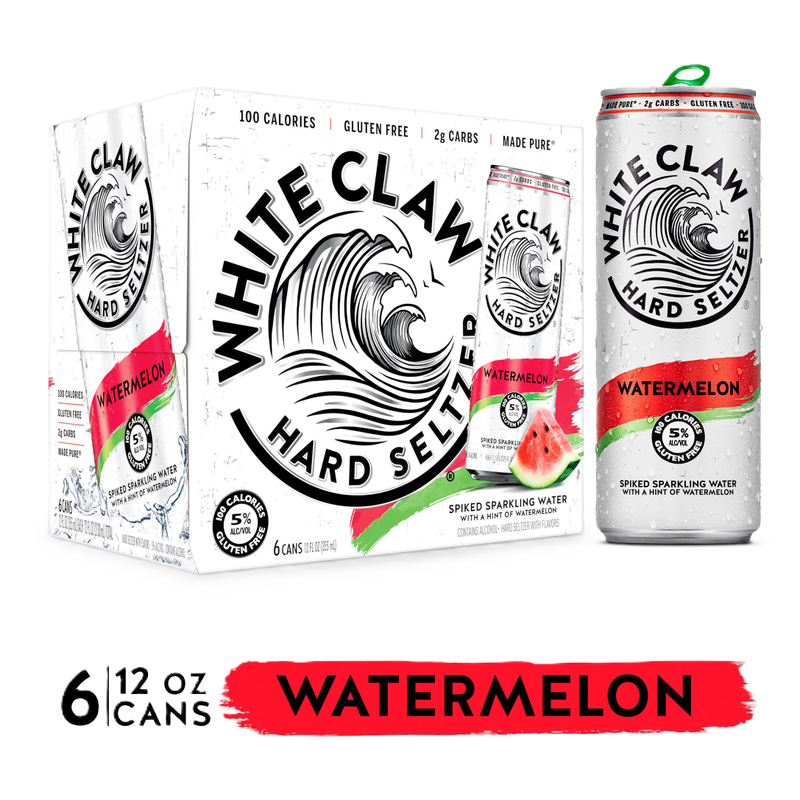 White Claw Hard Seltzer Watermelon (6Pkc 12 Oz)