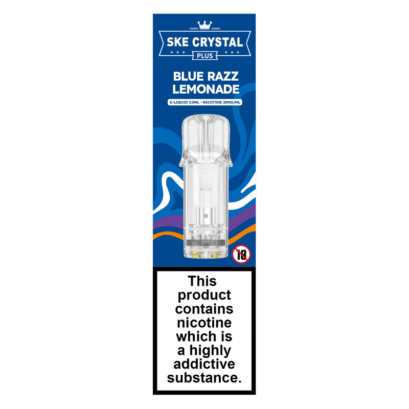 SKE Crystal Plus Blue Razz Lemonade Pods, 2 x 2ml