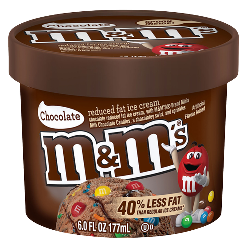 M&M's Chocolate Reduced Fat Ice Cream with Mini M&M's Cup 6oz
