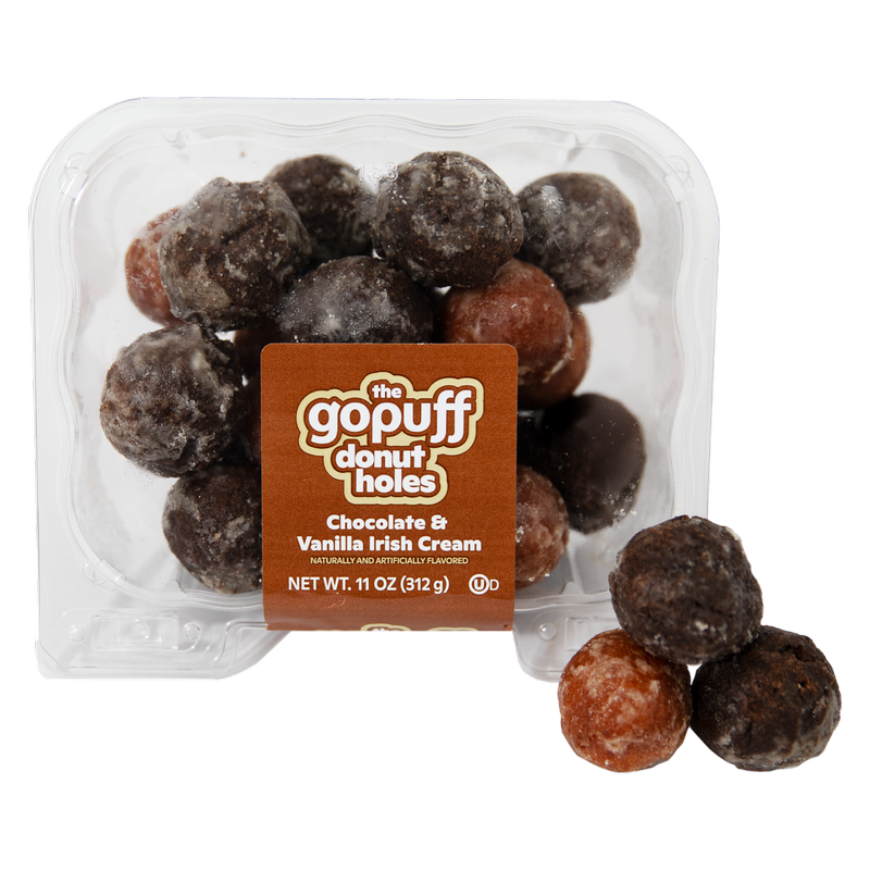 The Gopuff Donut Holes- Chocolate & Vanilla Irish Cream, 11oz