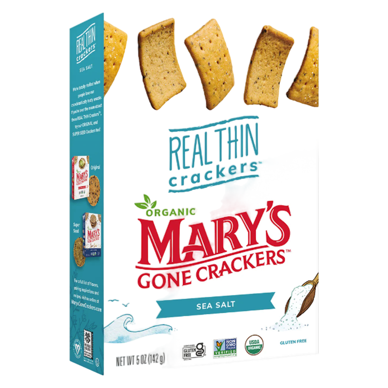 Mary's Gone Crackers Organic & Gluten Free Sea Salt Real Thin Crackers 5oz