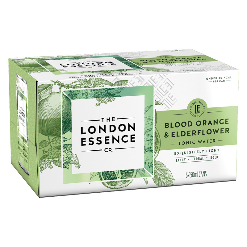 The London Essence Co. Blood Orange & Elderflower Tonic Water, 6 x 150ml