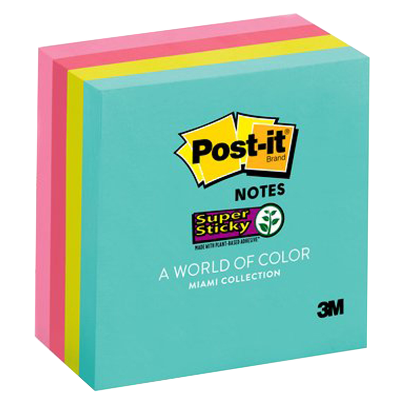 Post-it 4x4 Super Sticky Notes 4pk