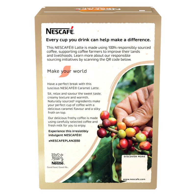 Nescafe Latte Caramel Instant Coffee, 7 x 17g