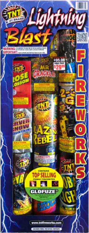 Lightning Blast Fireworks Aerial Assortment Pack