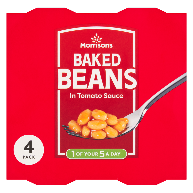 Morrisons Baked Beans In Tomato Sauce, 4 x 220g