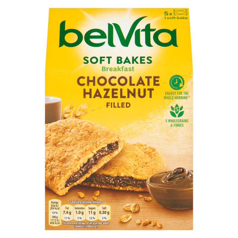 Belvita Soft Bakes Choco Hazelnut, 5 x 50g
